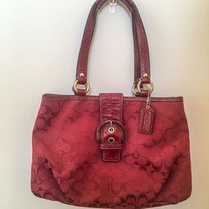 Coach F18750 East West Signature SOHO Handbag and Coach Photo Holder Keychain